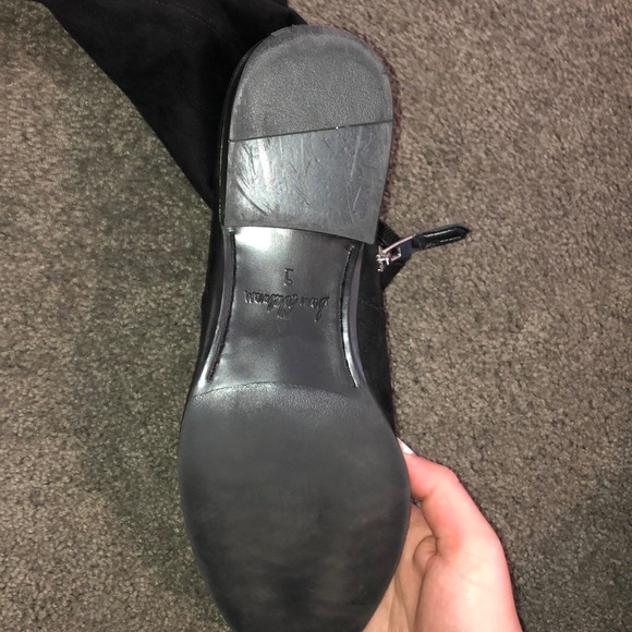 Black Suede Knee Boots - Picture 3 of 3